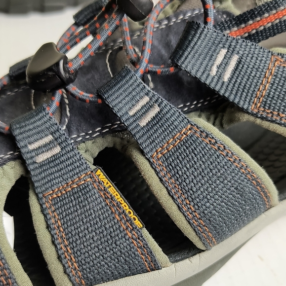 Keen Newport H2 Closed Toe Gray and Orange Outdoor Sandals with Rugged Sole 11.5 main image 11